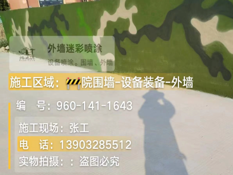 鹤岗 迷彩漆喷涂价格（按平方米计费）